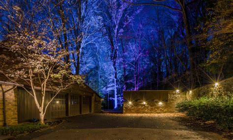 Color Changing Lighting Transforms This Residential Property Outdoor