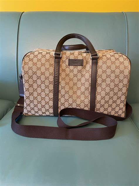 Authentic Gucci Gg Supreme Duffle Bag Travel Bag Gem