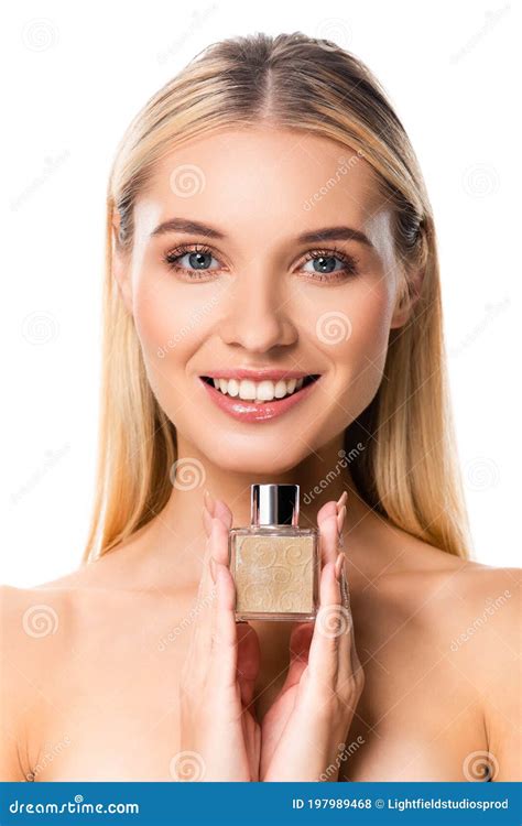 Sexy Blonde Naked Woman Enjoying Her Vacation In Hot Tub Bubbling Water In Summer Sun Stock