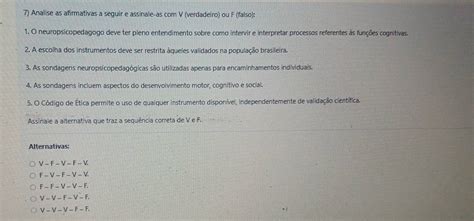 Em Relação Ao Termo Ideologia Analise As Afirmativas A Seguir - Resolvido:Analise as afirmativas a seguir e assinale-as com V ...