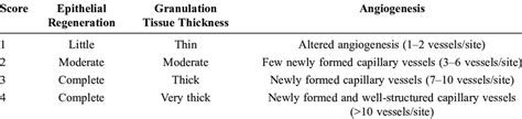 System For Scoring The Histological Features Of Wound Tissue Samples