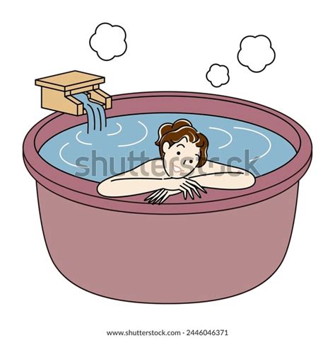 Cute Naked Woman Taking Pleasant Bath Stock Vector Royalty Free 2446046371 Shutterstock