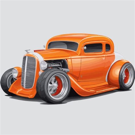El Vector De Dibujos Animados De Hot Rod Car Vector Premium