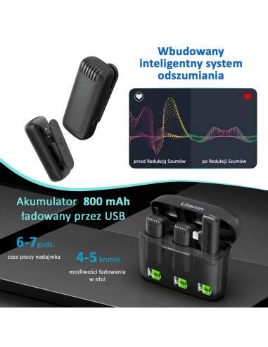 Ulanzi J12 (Lightning) Bezprzewodowe mikrofony krawatowe
