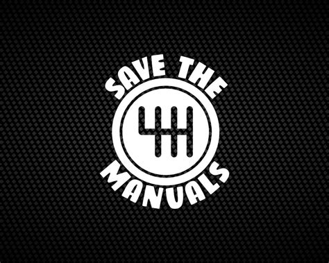 Save The Manuals Decal Car Window Decals Vehicle Stickers Etsy