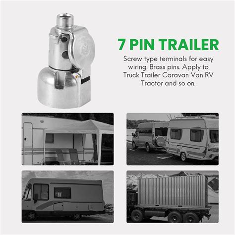 Trailer Accessories- 7 Pin Trailer Plug 12V Rv Sockets Towbar Towing