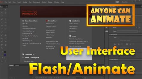 Adobe Animateflash User Interface Youtube