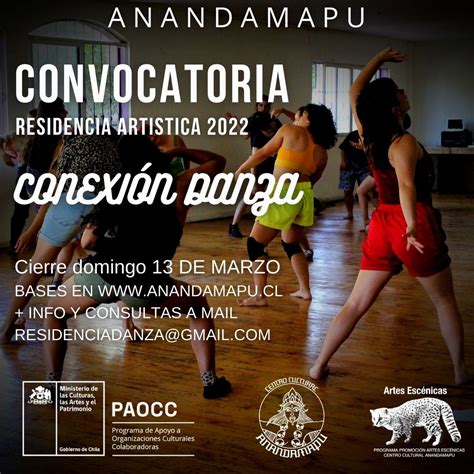 CONVOCATORIA CONEXIÓN DANZA ANANDAMAPU 2022