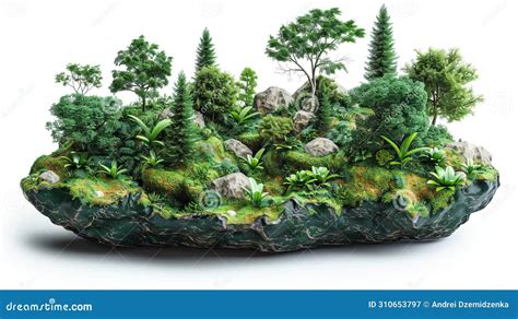 An Ecological Map Is Isolated On A White Background As A Representation