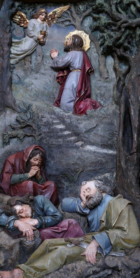 Agony in the Garden, Jesus in the Garden of Gethsemane Stock Photo ...