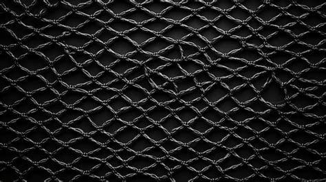 Premium AI Image | Black metal wire mesh closeup pattern