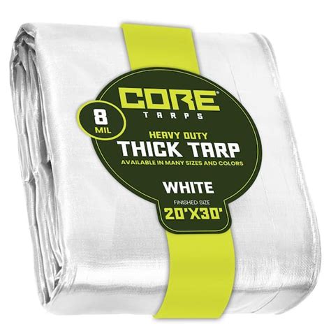 Reviews For Core Tarps Ft X Ft White Mil Heavy Duty