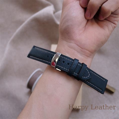 Blue Leather Watch Strap Handmade Leather Watch Strap And Band