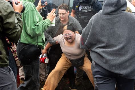 Hundreds protest ICE, other federal law enforcement action in ...