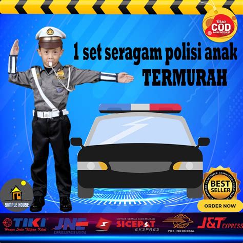 Jual Seragam Sekolah Tk Paud Sragam Profesi Polisi Anak Polantas Set