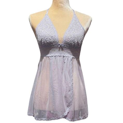 Victoria S Secret Sheer Lilac Babydoll Lingerie Slip Depop