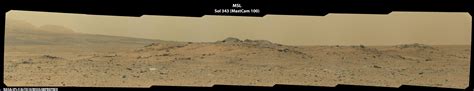 Curiosity View Of Low Ridge And Distant Foothills Of Mount Sharp Sol