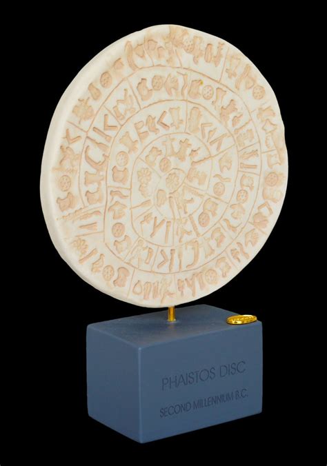 Phaistos Disc Alabaster Sculpture Museum Reproduction Palace - Etsy