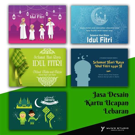 jual kartu desain ucapan lebaran custom design kartu ucapan lebaran