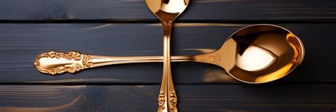 Premium Ai Image Elegance Defined Gold Spoon On White Background