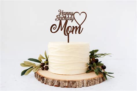 Happy Birthday Mom cake topper – Laser and Lace