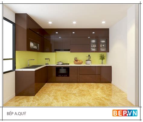 Tủ Bếp Chữ L Gia đình Anh Qúy