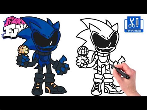 How To Draw Minus Sonic Exe Como Dibujar Friday Night Funkin FNF