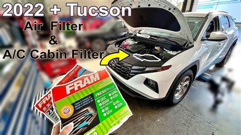 How To 2022 Hyundai Tucson Air Filter AC Cabin Filter YouTube