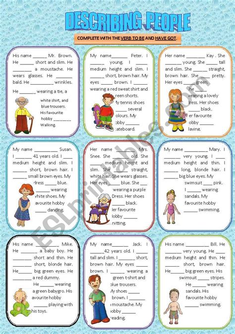 Describing People Esl Worksheet By Sandytita Hot Sex Picture