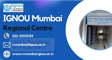 IGNOU Mumbai Regional Centre Admission 2024 Courses Contact Details