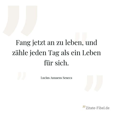 Lucius Annaeus Seneca: Fang jetzt an zu leben, und zähle jeden Tag als