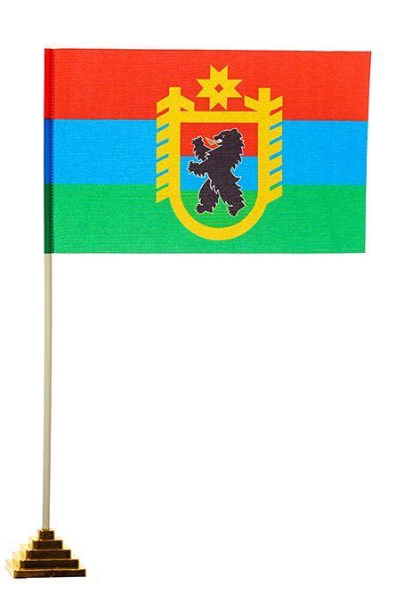 Купить Флажок настольный Карелии с гербом в Атрибутии