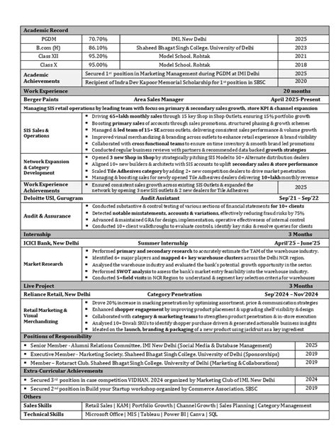 gautam dhingra resume  audit business economics