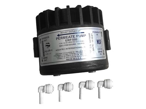 Aquatec ERP 500 Permeate Pump With 1 4 QC JG Inserts Includes