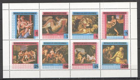 A Guinea Ecuatorial Erotic Art Nude Paintings Michelangelo Rubens Kb Mnh Worldwide Other
