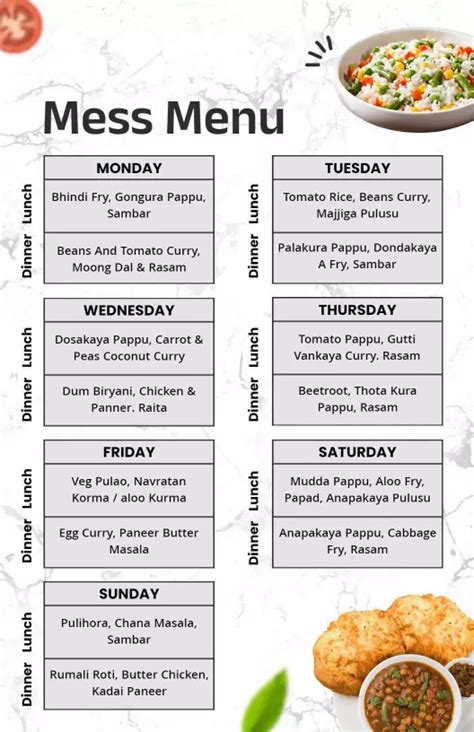 19 Great Printable Food Menu Templates Sample Templates
