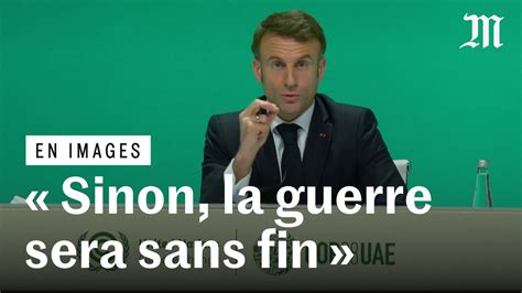 Emmanuel Macron au sujet dIsraël la destruction totale du Hamas