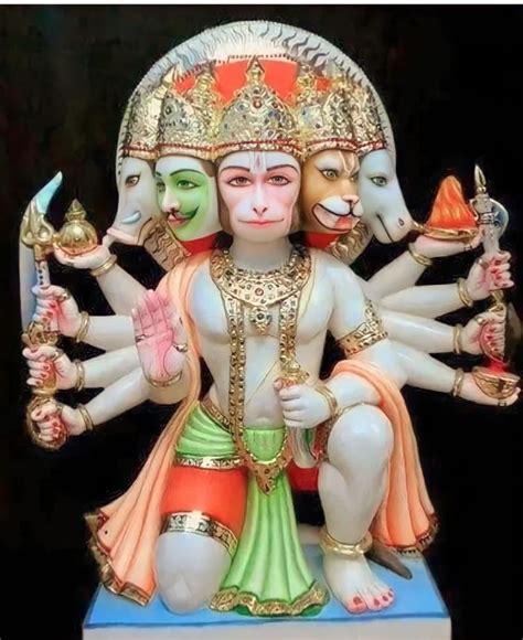 White Marble Panchmukhi Hanuman Statue At Rs In Alwar Id