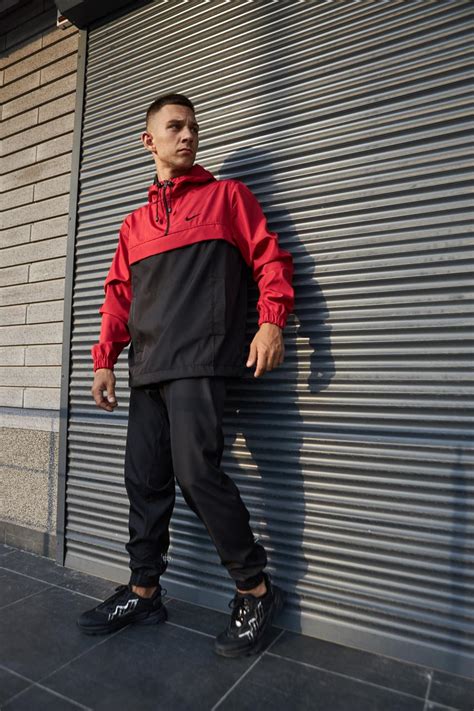 Купити Чоловічий костюм Nike червоний плащівка весняний осінній ...