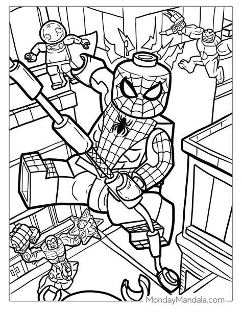 40 Spider-Man Coloring Pages (Free PDF Printables) | Lego coloring
