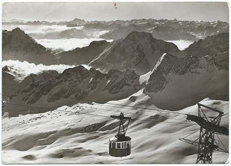 Bavarian Zugspitze Cable Car Vintage Postcard View From 2966 - Etsy