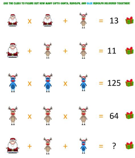 Holiday Math: Santa’s Christmas Brainteaser 3 – Mr. R.'s World of Math