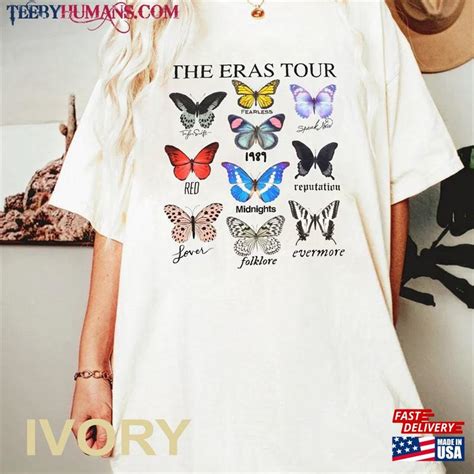 Vintage The Eras Tour Butterfly Comfort Colors Shirt Swiftie 2023