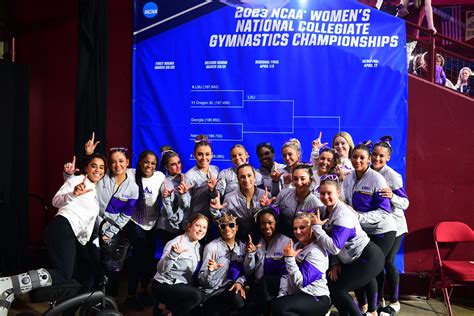 seeded lsu gymnastics advances  denver regional championship