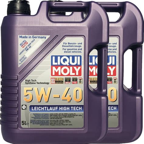 Liqui Moly 5W-40 Leichtlauf High Tech| 10 Litres | Buy motor oil