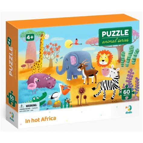 DODO Puzzle 60 Elementów W GORĄCEJ AFRYCE 300376