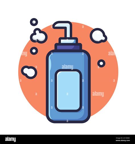 Liquid Soap Or Hand Sanitizer Vector Illustration Health Icon Concept