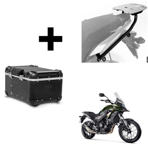 Bau Superior Top Case Completo Grande Aluminio Scam L Suporte Honda