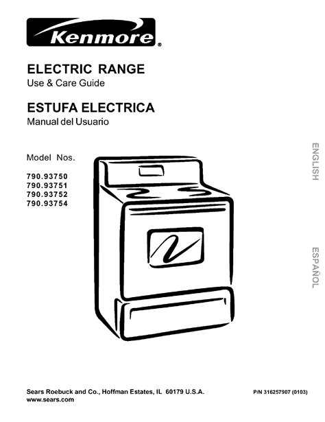 User Manual Kenmore 79093752104 Electric Range Manualsfile