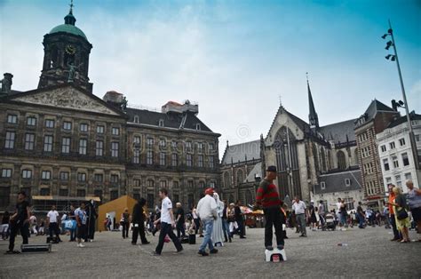 Dam Square in Amsterdam editorial photography. Image of tourists - 24544012